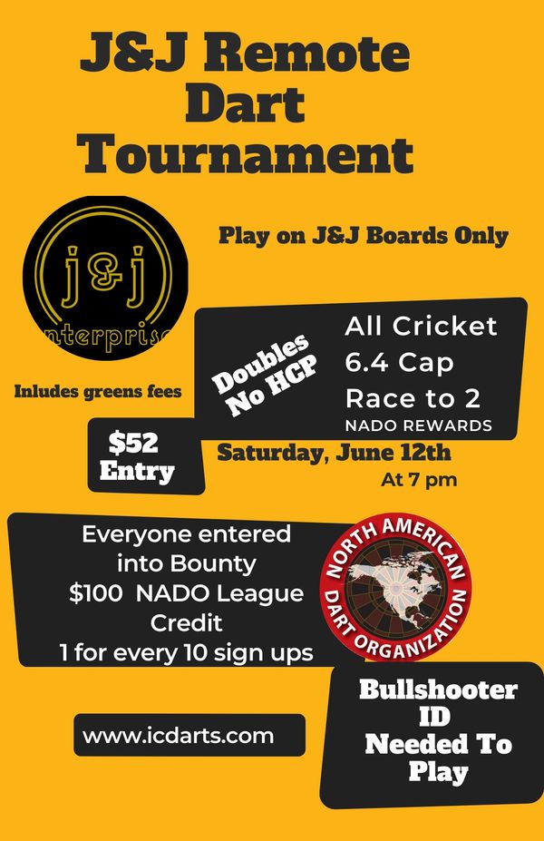 Dart Tournament Schedule J&J Enterprises